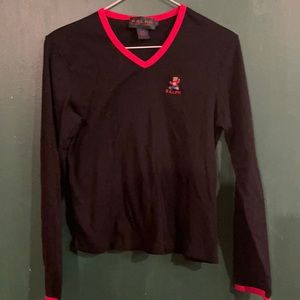 Vintage Ralph Lauren v neck long sleeve top